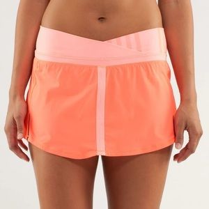 Lululemon Run Pace Skirt in Bleached Coral